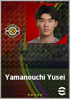 Yamanouchi Yusei eFootball 2026 player card, 65 OVR LB