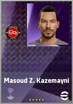 Masoud Z. Kazemayni eFootball 2026 player card, 66 OVR CF
