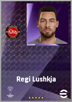 Regi Lushkja eFootball 2026 player card, 69 OVR SS