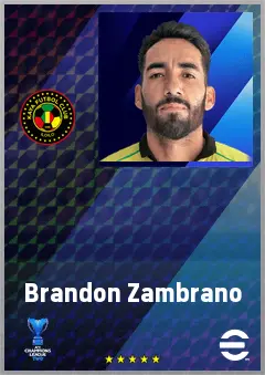 Brandon Zambrano eFootball 2026 player card, 62 OVR CMF