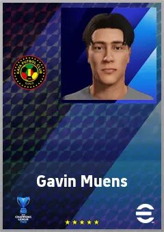 Gavin Muens eFootball 2026 player card, 61 OVR DMF