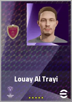 Louay Al Trayi eFootball 2026 player card, 62 OVR AMF
