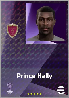 Prince Hally eFootball 2026 player card, 62 OVR GK
