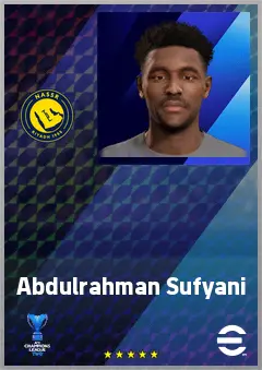 Abdulrahman Sufyani eFootball 2026 player card, 60 OVR RWF