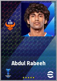 Abdul Rabeeh eFootball 2026 player card, 64 OVR RMF