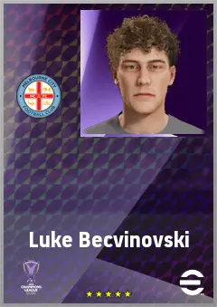 Luke Becvinovski eFootball 2026 player card, 60 OVR CF
