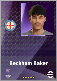 Beckham Baker eFootball 2026 player card, 64 OVR RMF