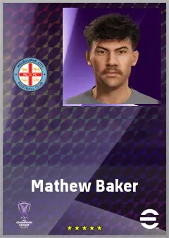 Mathew Baker eFootball 2026 player card, 62 OVR LB
