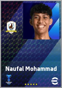 Naufal Mohammad eFootball 2026 player card, 59 OVR CMF