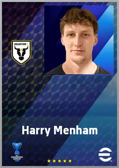 Harry Menham eFootball 2026 player card, 63 OVR LB