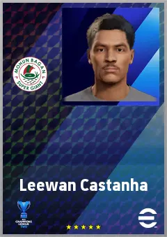 Leewan Castanha eFootball 2026 player card, 62 OVR RB