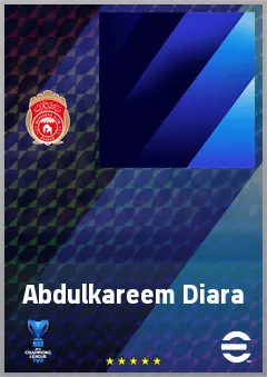 Abdulkareem Diara eFootball 2026 player card, 64 OVR RWF
