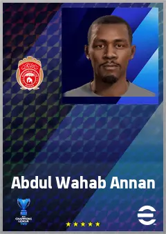 Abdul Wahab Annan eFootball 2026 player card, 65 OVR DMF