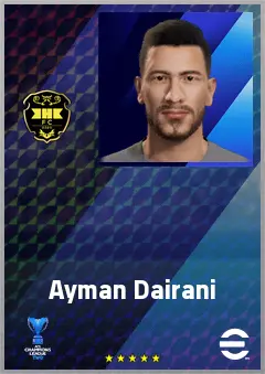 Ayman Dairani eFootball 2026 player card, 67 OVR CB