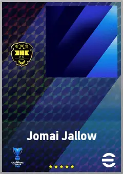 Jomai Jallow eFootball 2026 player card, 62 OVR RWF