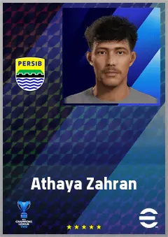 Athaya Zahran eFootball 2026 player card, 62 OVR RWF