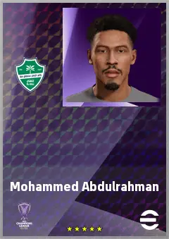 Mohammed Abdulrahman eFootball 2026 player card, 65 OVR RB