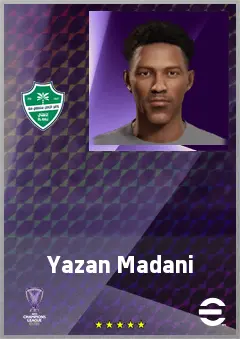 Yazan Madani eFootball 2026 player card, 61 OVR LB