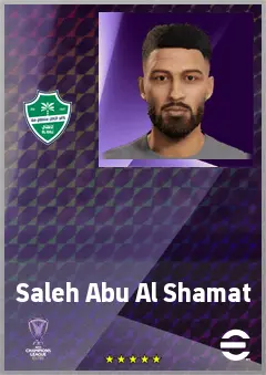 Saleh Abu Al Shamat eFootball 2026 player card, 68 OVR LWF
