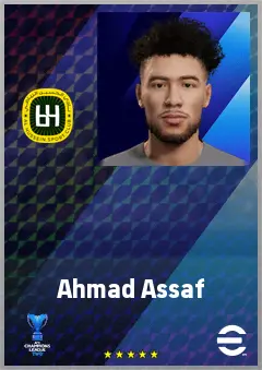 Ahmad Assaf eFootball 2026 player card, 62 OVR RB