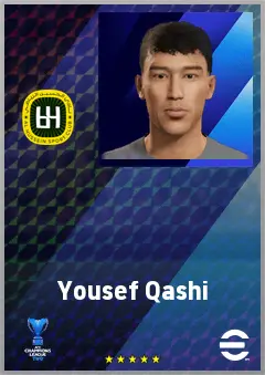 Yousef Qashi eFootball 2026 player card, 66 OVR AMF
