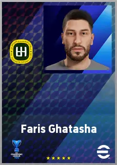 Faris Ghatasha eFootball 2026 player card, 66 OVR LWF