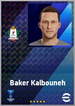 Baker Kalbouneh eFootball 2026 player card, 64 OVR CF