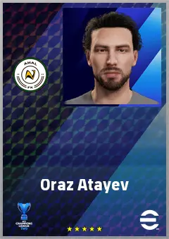 Oraz Atayev eFootball 2026 player card, 63 OVR CB