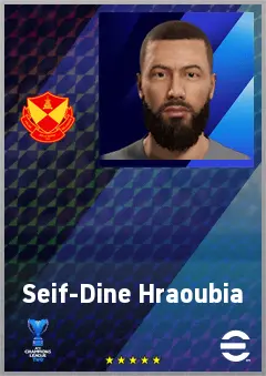 Seif-Dine Hraoubia eFootball 2026 player card, 63 OVR CB