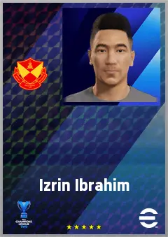 Izrin Ibrahim eFootball 2026 player card, 61 OVR LWF