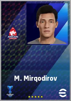 M. Mirqodirov eFootball 2026 player card, 63 OVR DMF