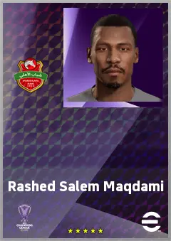 Rashed Salem Maqdami eFootball 2026 player card, 62 OVR GK