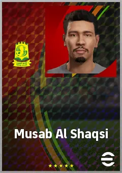 Musab Al Shaqsi eFootball 2026 player card, 64 OVR CB