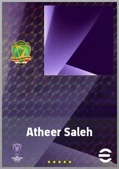 Atheer Saleh eFootball 2026 player card, 62 OVR CF