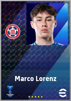 Marco Lorenz eFootball 2026 player card, 67 OVR CB