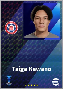 Kawano Taiga eFootball 2026 player card, 67 OVR RWF