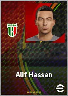 Alif Hassan eFootball 2026 player card, 61 OVR CMF