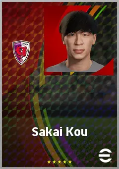 Sakai Kou eFootball 2026 player card, 60 OVR CF