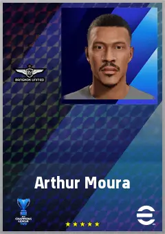 Arthur Moura eFootball 2026 player card, 62 OVR LWF