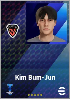 Kim Bum-Jun eFootball 2026 player card, 58 OVR CMF