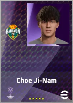 Choe Ji-Nam eFootball 2026 player card, 60 OVR RWF