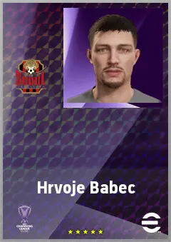 Hrvoje Babec eFootball 2026 player card, 68 OVR DMF