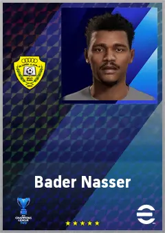 Bader Nasser eFootball 2026 player card, 62 OVR LB