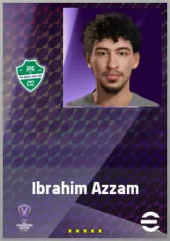 Ibrahim Azzam eFootball 2026 player card, 61 OVR DMF