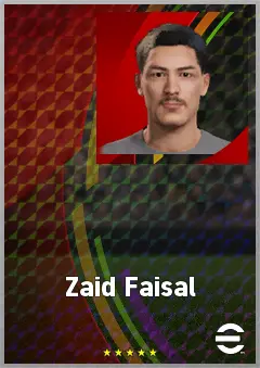 Zaid Faisal eFootball 2026 player card, 61 OVR CF