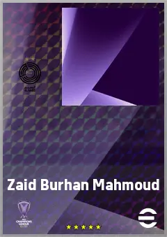 Zaid Burhan Mahmoud eFootball 2026 player card, 61 OVR CMF