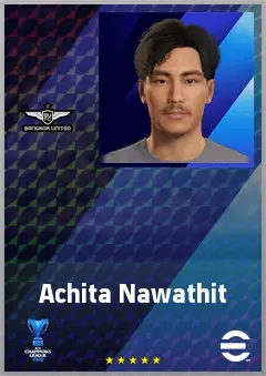 Achita Nawathit eFootball 2026 player card, 60 OVR LWF