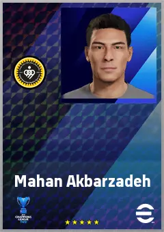 Mahan Akbarzadeh eFootball 2026 player card, 60 OVR CMF