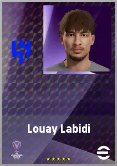 Louay Labidi eFootball 2026 player card, 62 OVR RMF