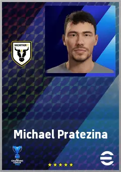 Michael Pratezina eFootball 2026 player card, 63 OVR CMF